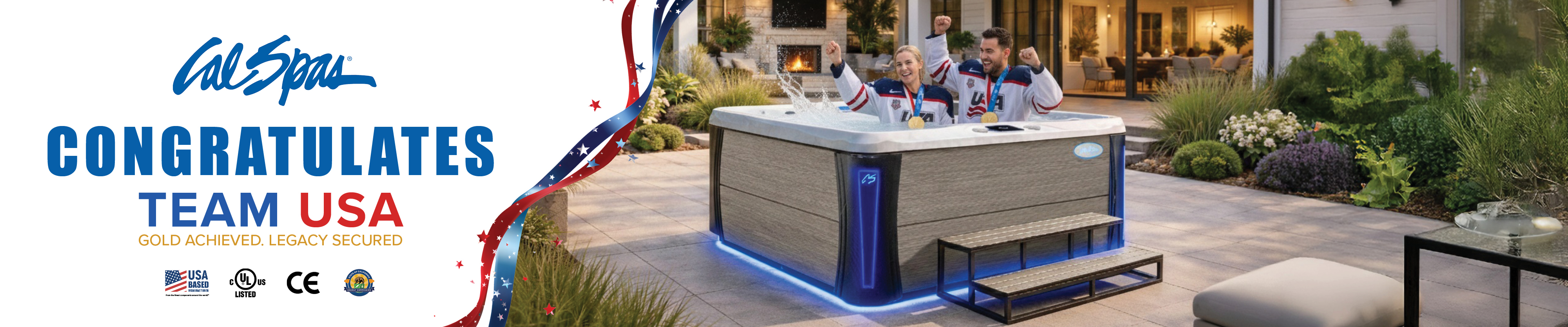 Calspas hot tub being used in a family setting - Flagstaff